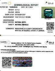 6.77/CT Natural Panna Stone with Govt. Lab Certificate-23310